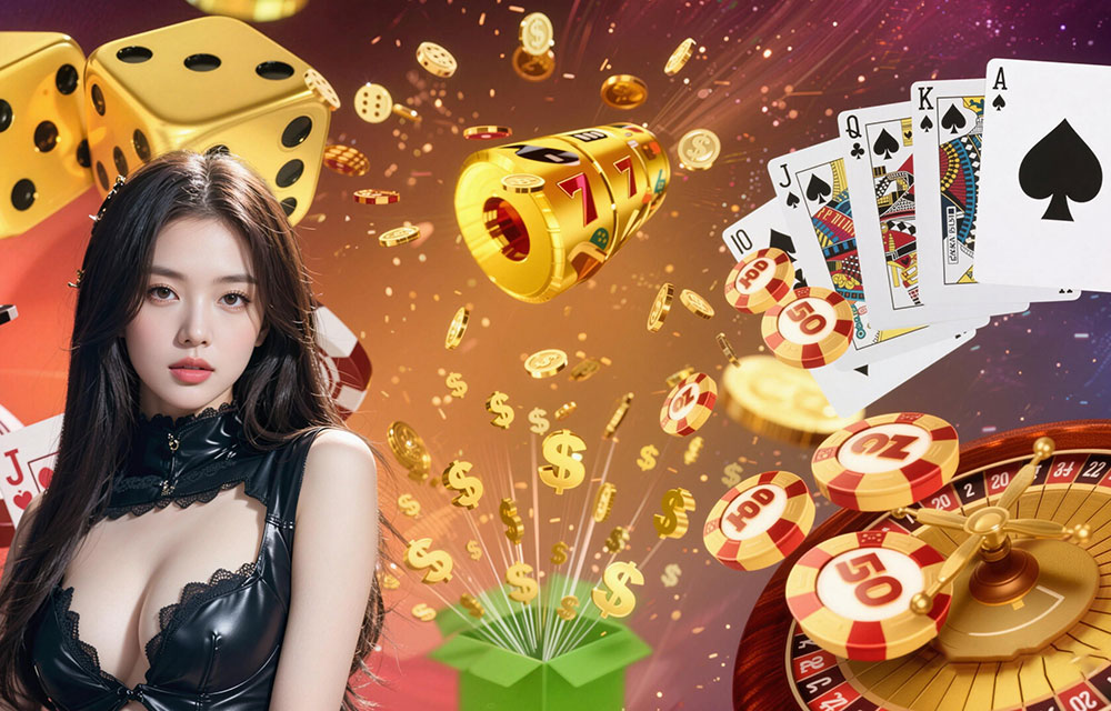 Ảnh minh họa game bài với các lá bài tây và chip cho EE88